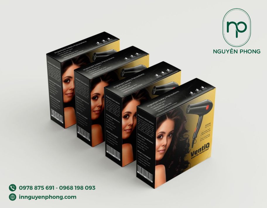 Mẫu hộp carton đựng máy sấy theo yêu cầu 